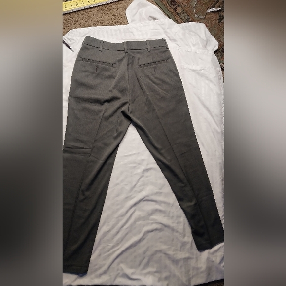 Structure Slim Fit Men's Heather Grey Flat Front Dress Pants 30x30 - Picture 9 of 11